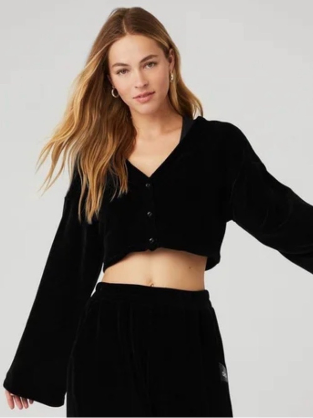ALO Chenille Chalet Crop Cardigan
